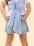 Short Jeans Infantil com Cereja e Laço Listrados- Animê N4221 na internet