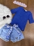 Blusa Infantil Mangas Curtas com Strass - Animê N4088 - comprar online