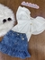 Saia Infantil Jeans Barra com Babado- Animê N4318 - comprar online