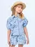 Imagem do Shorts Jeans Infantil com Laços - Anime N4230
