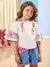 Imagem do Short Jeans Infantil da Minnie com Lenço Estampado- Animê N4219