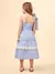 Vestido Infantil Azul Listrado com Babados-ANIMÊ N4263 - Looks Babilice
