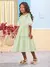 Vestido Infantil Listrado Babado e Mangas Bordadas -ANIMÊ N4266 - Looks Babilice
