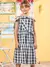 Vestido Infantil Xadrez Preto com Laços - Animê N4269 - comprar online