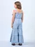 Macacão Jeans Infantil Maxi Laço- Animê N4314 na internet