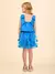 Conjunto infantil Azul com Glitter e Flores 3D- Animê N4418 - Looks Babilice