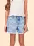 Short Infantil Jeans Claro com Strass- Animê N4440 - comprar online