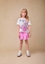 Conjunto Infantil Blusa Mangas Curtas RAPUNZEL e Short Lilás- Animê N4778 na internet