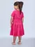 Vestido Infantil Pink com Laços Florais-ANIMÊ P5752 - Looks Babilice