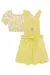 Salopete Infantil em Sarja Ônix com Elastano com Blusa em Laise Sublimada -Kukie 77215 - loja online