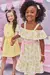 Salopete Infantil em Sarja Ônix com Elastano com Blusa em Laise Sublimada -Kukie 77215 - comprar online