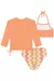 Trio de Blusa e Biquini em Malha Uv Dry com Proteção Uv 50+ - Infanti - 77361 - Looks Babilice