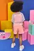 Trio de Top Cropped em Soft Line Blusa Boxy em Tela e Shorts em Moletom Kukiê 76057 na internet