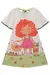 Vestido Infantil Branco Estampa e Mangas Evasê- Kukiê 76990 na internet