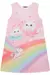 Vestido Infantil Rosa em Fly Tech Mangas Curtas -Kukie 77002 - loja online