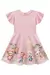 Vestido Infantil Rosa dm Fly Tech mangas godê -Kukie 77947 - loja online