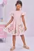 Vestido Infantil Rosa dm Fly Tech mangas godê -Kukie 77947 na internet