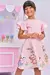 Vestido Infantil Rosa dm Fly Tech mangas godê -Kukie 77947 - comprar online