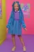 Vestido Infantil em Jeans Liz e Colete em Pelo Carneirinho - Kukiê - 72263 - comprar online