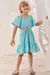 Vestido Infantil Azul em Linho Bordado Dolce - INFANTI 74242 na internet