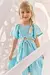 Vestido Infantil Azul em Linho Bordado Dolce - INFANTI 74242 - comprar online