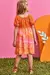 Vestido Infantil Malha Enrugada e Air Flow Laranja - Kukiê 73759 na internet