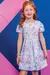 Vestido Infantil Estampado em Cetim - Kukiê 75596 na internet