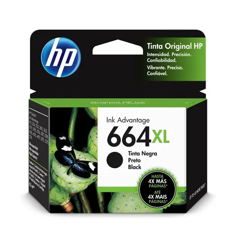 Cartucho de Tinta HP 664XL Negra Alto Rendimiento