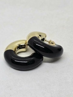 Aros Argolla mitad esmalte - Luna Garzón