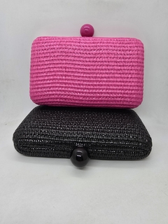 Cartera Clutch de Rafia y acrilico - Luna Garzón