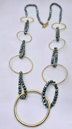 Collar Cristal y círculo metálico - comprar online