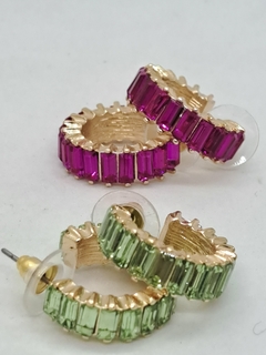 Aros Argollas Baguettes mini - comprar online