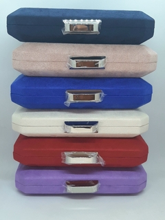 Cartera Clutch Net cierre plateado en internet
