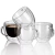 Set de 4 Tazas Doble Vidrio con Asa 80 cc - comprar online