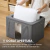 Imagen de Caja Organizadora de Tela Gris con Visor Transparente