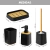 Set de Baño 4 Piezas Negro con Bamboo - comprar online