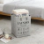 Canasto Laundry Gris con Manijas de Cuero y Símbolos de Lavado - comprar online