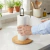 Portarrollo para Papel de Cocina de Acero Negro con Base de Bamboo - Trendy Store | Organizadores y Artículos para el Hogar