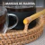 Imagen de Set x3 Bandejas Redondas de Rattan con Manijas de Madera