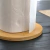 Portarrollo para Papel de Cocina de Acero Negro con Base de Bamboo - Trendy Store | Organizadores y Artículos para el Hogar