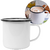 Taza Enlozada MUG Blanca Borde Negro - comprar online