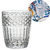 Vaso de Vidrio con Diseño Tramado y Triángulos - comprar online
