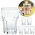 Set de 6 Vasos Facetados de Vidrio 410 ml - comprar online