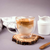 Set de 4 Tazas Doble Vidrio con Asa 80 cc