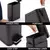 Cesto de Basura Rectangular Negro en internet