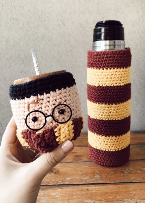 ​♡ funda de termo Gryffindor + mate harry