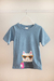 Outlet Remera Cool Cat Celeste