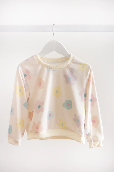 Outlet Buzo Rustico Clásico Flores Pasteles - comprar online