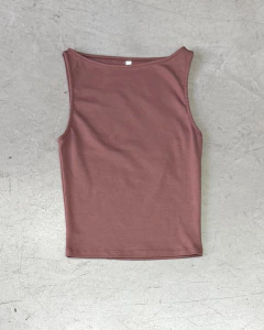 Imagen de 1077 MUS AZULI BSE T. ALGODON RIB PESADO CON LYCRA