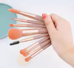 Set Maquillaje Brochas Pinceles pack x 8 unidades en estuche.